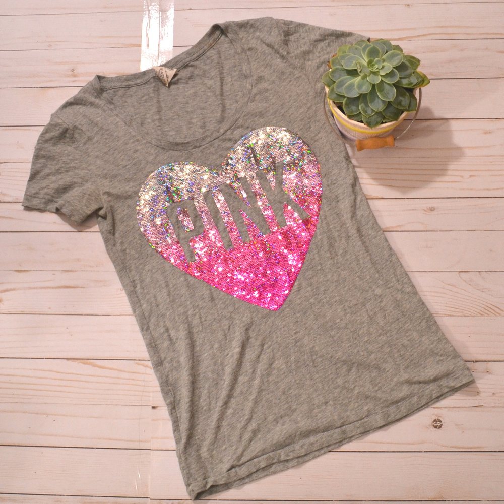VS Pink Sequence Top T-Shirt
